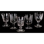 A mixed group of 19th century glasses (5).Condition Report Very good condition with no damage or