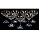 A group of vintage Babycham glasses