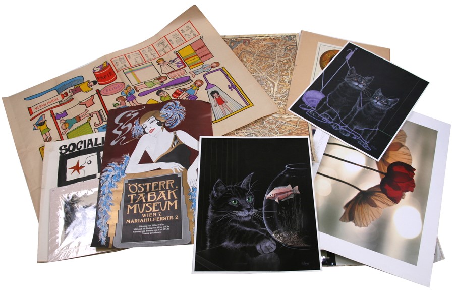 A folio containing a large quantity of modern artwork to include various posters and three modern - Image 5 of 5