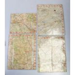 A WWII canvas map case dated 1944 containing six maps of areas surrounding Chinnor, Wendover,