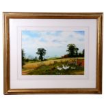 Peter Hayman (b1930) - Swallow Farm - watercolour, signed lower right, framed & glazed, 43 by