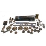 Various cast brass parts to a steam locomotive model (a/f).