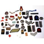 A large quantity of assorted mainly Military cloth badges (approx 50)