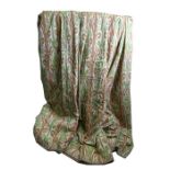Two pairs of Bernard Thorpe Bupare pattern lined curtains; together with a single curtain and
