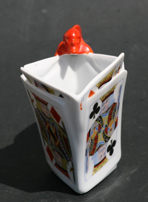 A Royal Bayreuth Bermuda devil playing card cream jug, 9cm (3.5ins) high Condition Reporthairline - Image 2 of 2