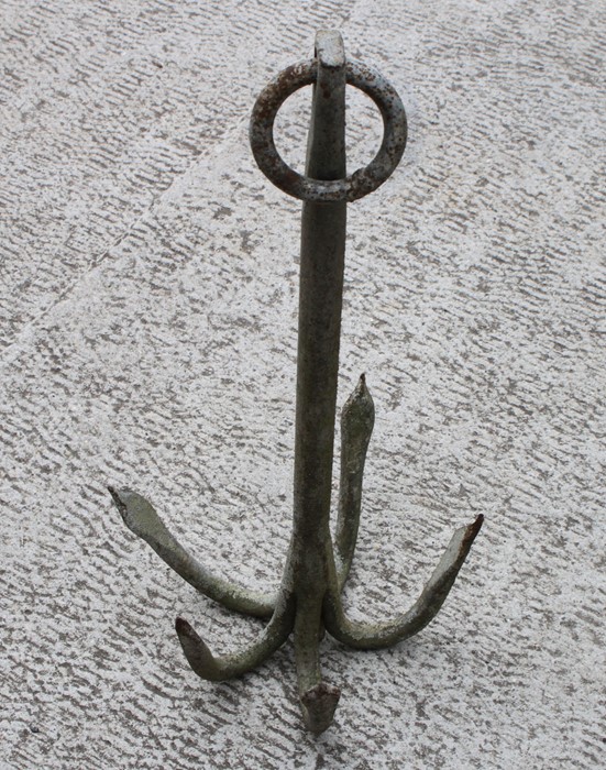 A five pronged Grapnel (Reef) Anchor. 73cms (28.75ins) high