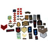 A large quantity of assorted mainly Military cloth badges (approx 50)
