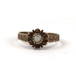 A silver gilt cluster dress ring, approx UK size L