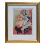 Rolf Harris (Australian b1930) Study of a Nude Female - limited edition print numbered 19/695,