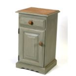 A modern painted pine pot cupboard,39cm (15.25ins) wide