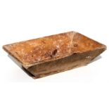 A Mediterranean or Turkish pine dough bowl, 58cm (23ins) wide.