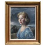 20th century school - Portrait of a Lady - unsigned, oil on canvas, framed, 49 by 65cms (19.25 by