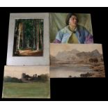 A quantity of unframed watercolour paintings to include Claude Allin Shepperson (British 1867-