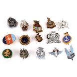 A collection of fifteen Military lapel badges including SAS, Parachute Regiment, Airborne, Royal
