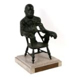 John Doubleday (British b1947) - a bronze Marquette for a memorial to Sir Maurice Bowra, mounted