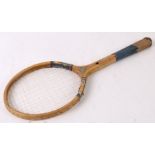 A Burlington miniature tennis racket, 41cm (16ins) long