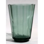 A Moser glass vase of faceted tapering form, 23cms (9ins) high.