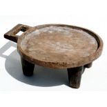 African / Tribal Art. A hardwood stool or stand on four tapering legs, 34cms (13.5ins) wide.