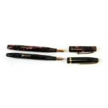 A Summit S.125 mottled pink marble effect fountain pen; together with a Conway Stewart shorthand