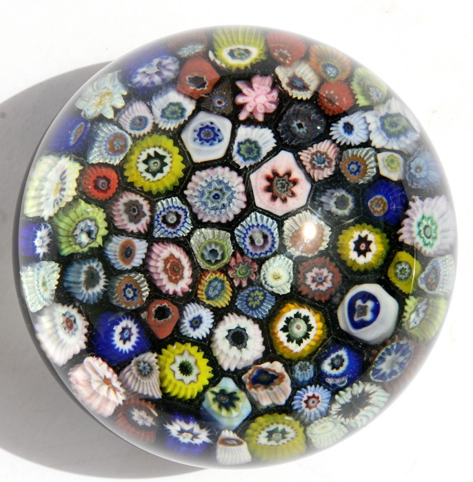 A millefiore glass paperweight, 7.5cms (3ins) diameter. - Image 2 of 2