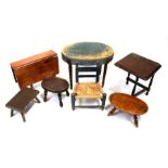 A quantity of small stools and occasional tables (7).