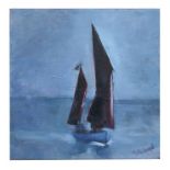 McFarlane (modern British) - Beer Lugger - signed lower right, oil on canvas, unframed, 30 by