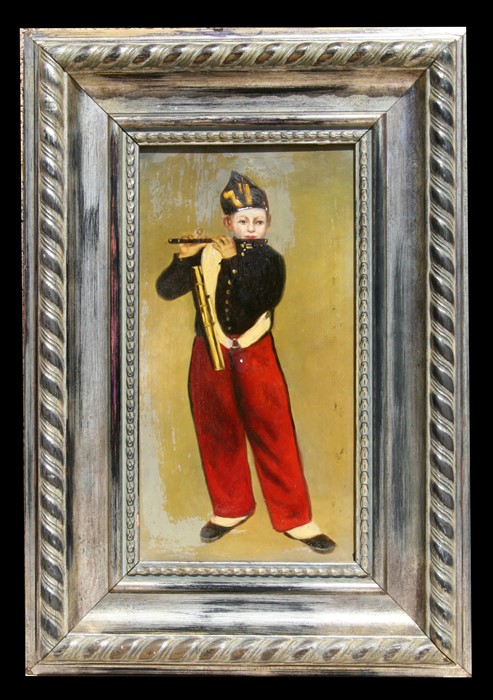 After Edward Manet - The Fifer - oil on panel, framed, 20 by 38cms (8 by 15ins).