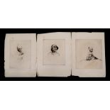 Sydney Tushingham (1884-1968) three etchings depicting children, signed in pencil to the margin,