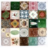 A quantity of Victorian and Art Nouveau tiles to include Mintons examples (25).
