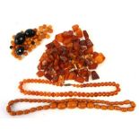 A quantity of amber and amber like beads.