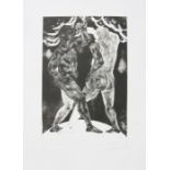 Lin Jammet (1958-2017) - Stylised Study of Two Male Nudes - limited edition print 3/30, signed &