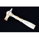 An 18th / 19th century Foden Latd. Dickins ivory medicinal pipe, 11cms (4.25ins) long.