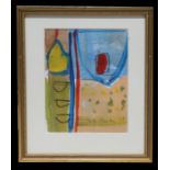 20th century St Ives school - Hayle Fields, No.4 - abstract study, 14 by 17cms (5.5 by 6.75ins).