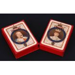 A Edward VII and Queen Alexandra 1902 Coronation set of playing cards, unused.
