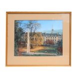 John Harvey - Autumn Break, Bath - signed lower right, pastel, framed & glazed, 44 by 32cms (17.25