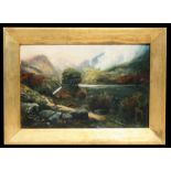 C Jamieson (Victorian school) - Llyn Crafnant, Snowdonia - signed lower right, oil on canvas,