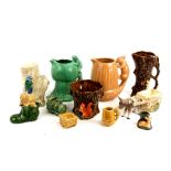 A Sylvac Pixie jug and other Sylvac jugs and vases (11)