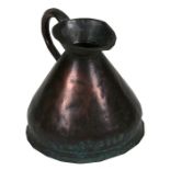 A large two-gallon copper harvest jug, 32cms (21.5ins) high.