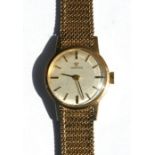 A ladies 9ct gold Omega wristwatch, gross weight 26.6g.