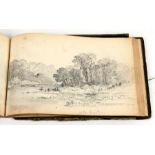 C Branwhite (19th century British) - a sketchbook containing sixty three pencil studies of landscape