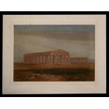 19th century English school - The Acropolis, Athens, Greece - watercolour, unframed, 56 by 40cms (22