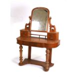 A late Victorian mahogany dressing table,