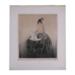 After Louis Icart (French 1888-1950) - A Young Lady at her Toilet - drypoint engraving, signed lower