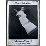 An original advertising poster - Claes Oldenburg, Moderna Museet, 17 Sept - 30 Okt 1966 - (