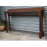 An oak effect and steel hall stand, 200cm ((78.75 ins) wide