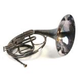 A Boosey & Hawkes silver plated Imperial French horn.