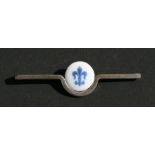 A Georg Jensen 925 silver fleur de lys tie clip.