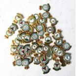 Fifty gilt and enamel badge blanks (no pins to reverse), including 10 x Support Command Royal Air