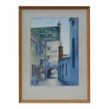 F Murry (?) - Red Lion Close, Elgin - watercolour, signed and dated '75 lower right, framed &