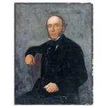 19th century school - Portrait of a Gentleman - oil on canvas, unframed, 43 by 57cms (17 by 22.